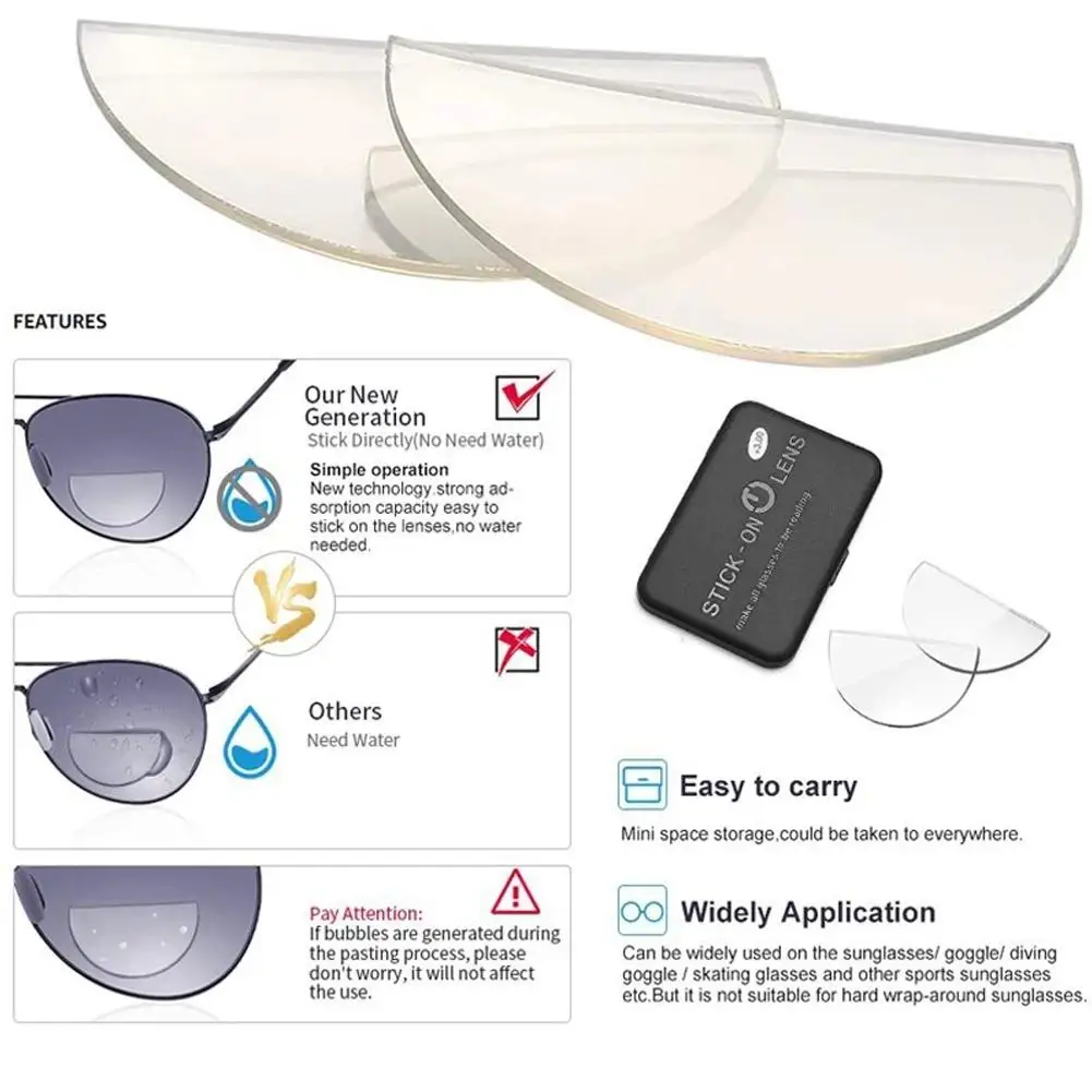 Lentes de lectura bifocales de silicona líquida para presbicia, lentes de aumento reutilizables, 2 piezas, 1, 0, 1,5, 2,0, 2,5, 3,0