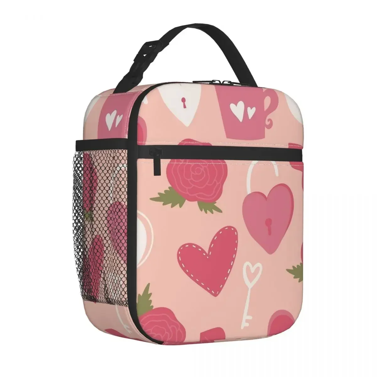 Lunch Boxes Valentine's Day Rose Pattern Product Storage Food Box Unique Design Thermal Cooler Bento Box For Picnic