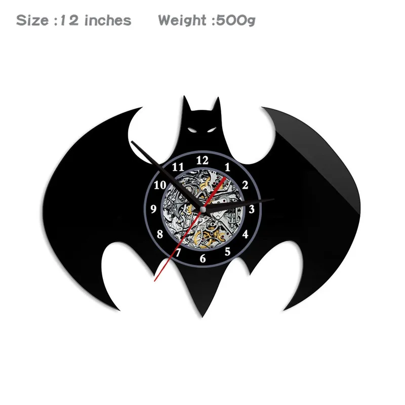 Marvel Bat Diy Craft Wall Clock Creative Anime Film And Television Watch Decoration Game Peripheral Products Wall Clock