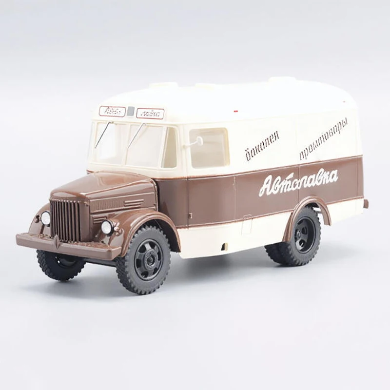 

1:43 Scale Plastic Model Soviet Special-purpose Paz-659 Mobile Car Shop Static Display Collectible Gifts Souvenir Decoration