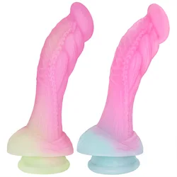 Erotic Gode Pink Silicone Threaded Soft Dildo Realistic Penis G-spot Female Vaginal Masturbation Suction for Woman Adult Sex Toy