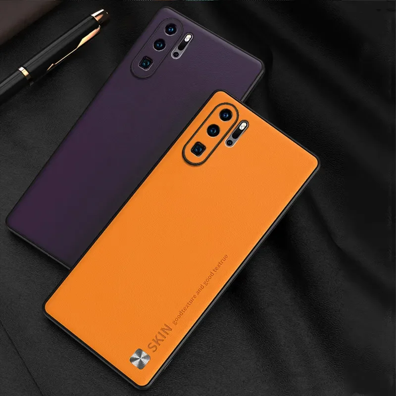 PU Leather Cases For Huawei P30 P50 P40 Pro Plus P60 Art Lens Full Protection Anti-Fall Silicone Soft Cover Shell Phone Case