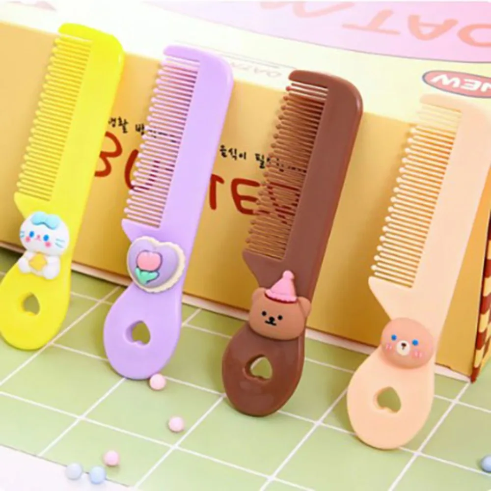 Durable Plastic Cartoon Mini Comb Mini Wear Resistant Cute Student Portable Hair Comb Material Safety Hair Comb