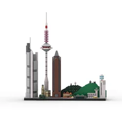 Hot New City Architecture Frankfurt Florida Maryland Madrid Vancouver Skyline DIY Figure Model Building Blocks Kids Birthday Toy