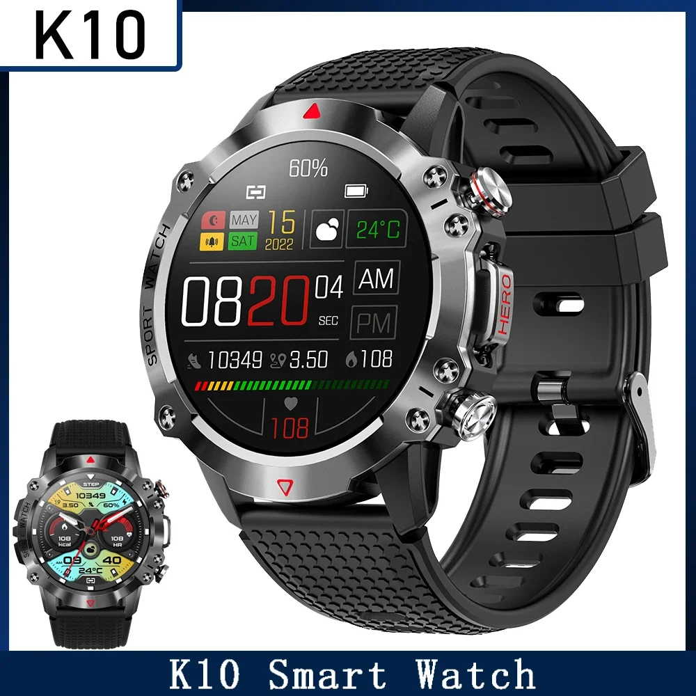 

K10 Smartwatch Bluetooth Call Smart Watch Blood Pressure Blood Oxygen Heart Rate Monitor IP67 Waterproof For Huawei Xiaomi Reloj