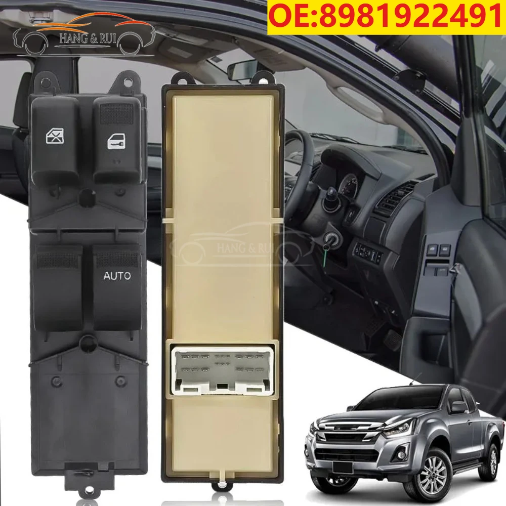 8981922491 RHD Power Master Window Switch for Isuzu D-Max 2-Door 2011 2012 2013 2014 2015 2016 2017 2018 2019 2020