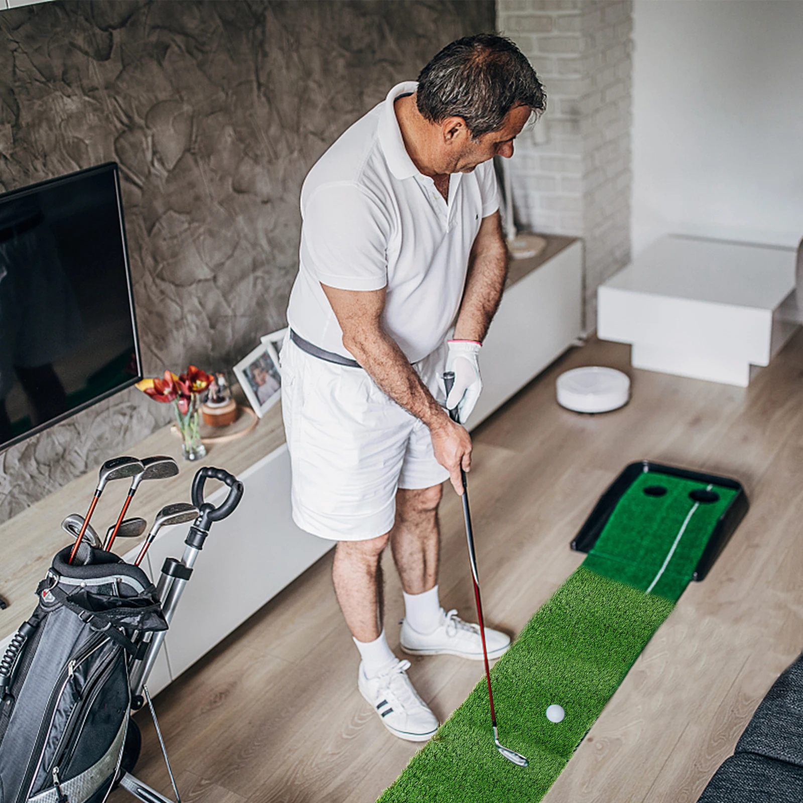 

Golfing Hitting Pad Practical Training Mat S-Proof Grass Cushion Portable Indoor Outdoor Practice Turf Mat For Beginner