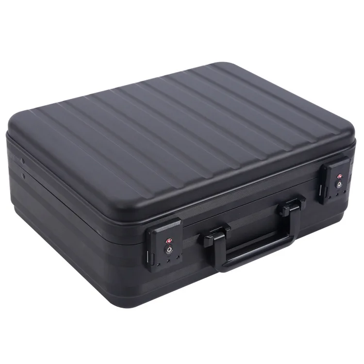 Premium Quality Luxury Handy Silver Customized Hard Pure Aluminum Attache Briefcase with Foam