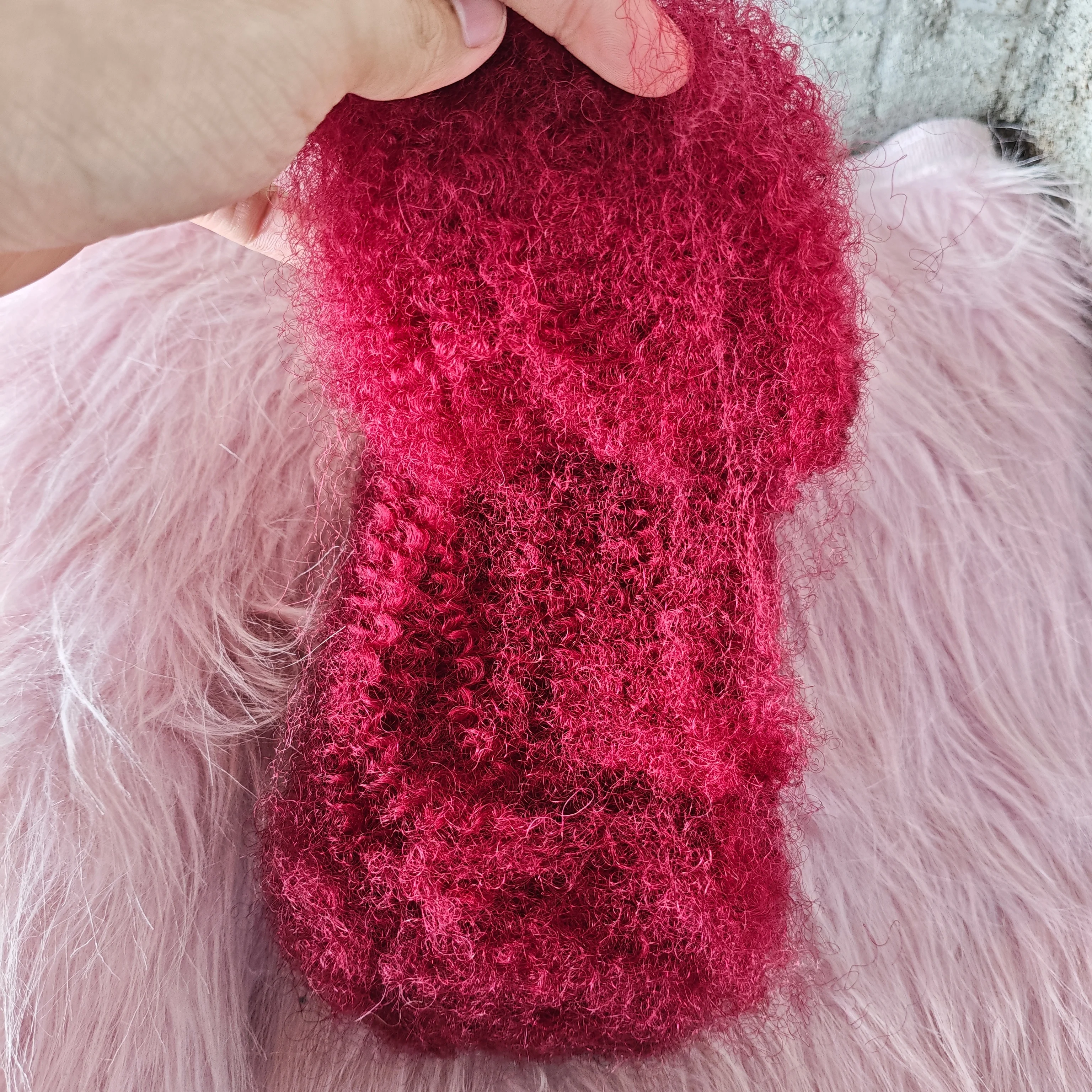 Rambut Afro Keriting Kinky 10-18 inci, Bulk 4C 27 #   bug #   4 #   Ekstensi Rambut Manusia Rajut untuk Kepang, Twist, Dreadlocks, Perbaikan Kepang