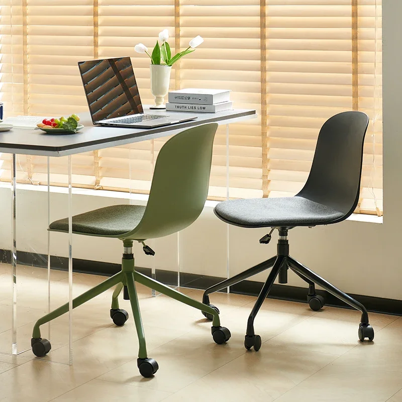 Height Adjustable Swivel Chair, Reclining Back Office Seat, Ergonomic Rolling Desk Chair, Comfortable Home Office Furniture