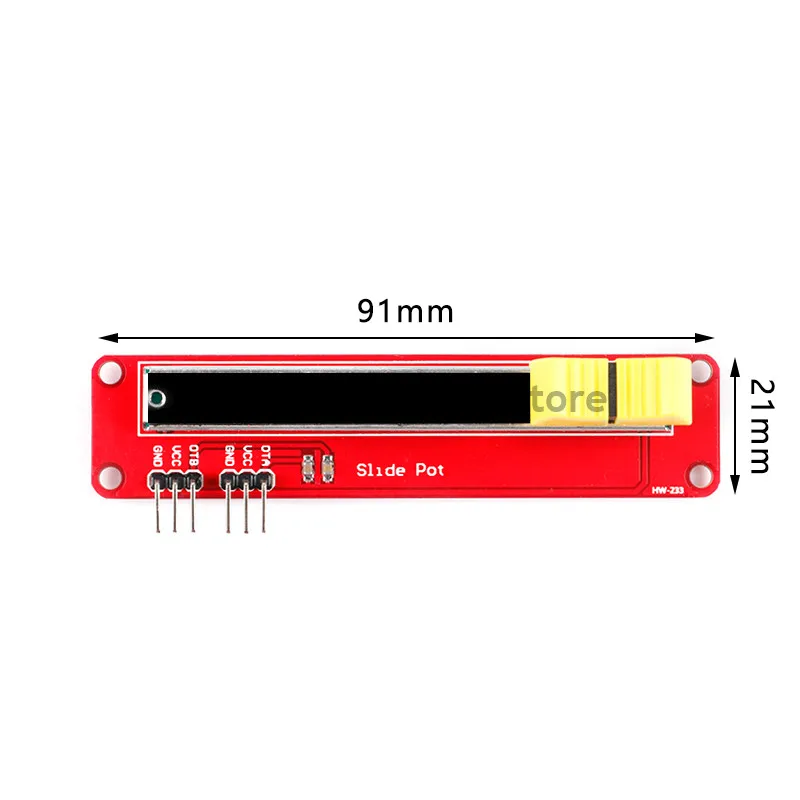 Potenciômetro deslizante 10k, módulo linear, saída dupla, placa de resistor ajustável para arduino avr, bloco de construção eletrônico, 1-10 peças