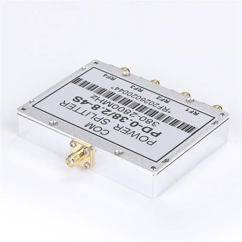 Reliable-RF Microstrip Power Splitter 1 To 4 SMA Combiner 380-2800Mhz For CDMA LTE 2.4 Ghz For Wi-Fi L-Band,RF Microstrip Power