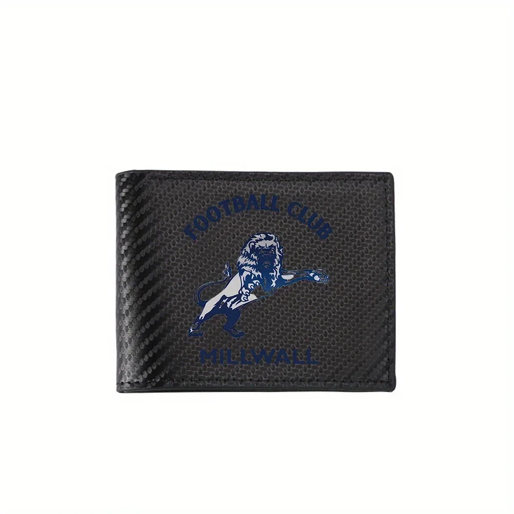 Lion emblem above team football. Men's Wallets Simple Business Modern Stylish Printing Design Gifts For Father Boyfriend Christm