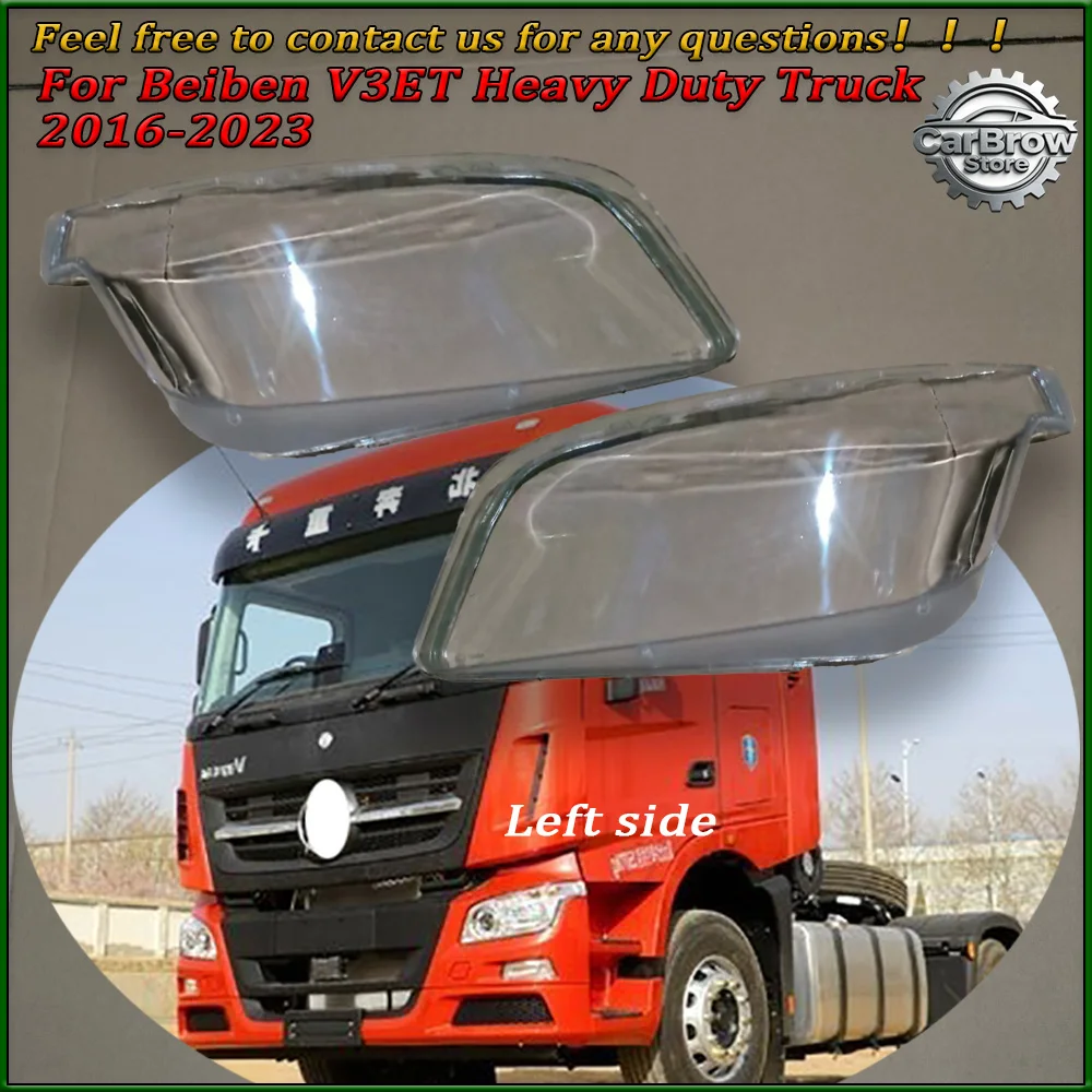 

For Beiben V3ET Heavy Duty Truck 2016-2023 Headlight Shell Headlamp Cover Lens Replace The Original Lampshade Plexiglass
