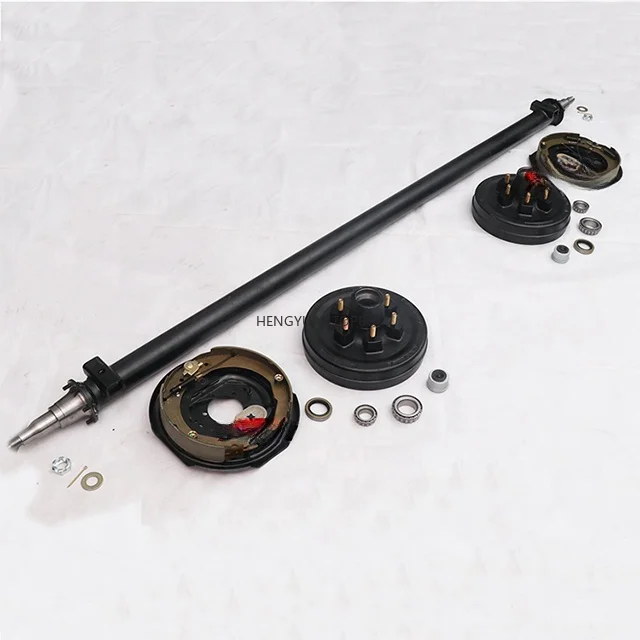 6000 lb Light Single Axle Trailer  Kit -3"tube, 5.2k Capacity - 6 Lug, 85/70 Hub face/Spring Center with spring suspension