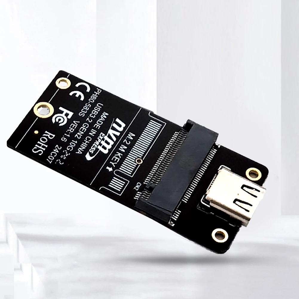

NVME M.2 to USB 3.1 Type-C Adapter M2 NVME SSD Adapter JMS583 10Gbps M.2 to Type-C SSD HDD Enclosure Support 2230 2242 2260 2280