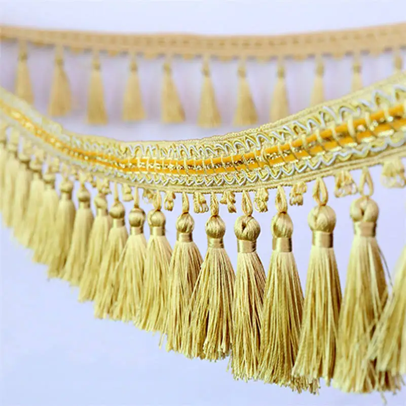 1Meter Tassel Fringe Trim Curtain Sewing Trim Ribbon Home Sofa Tapicerka Decor