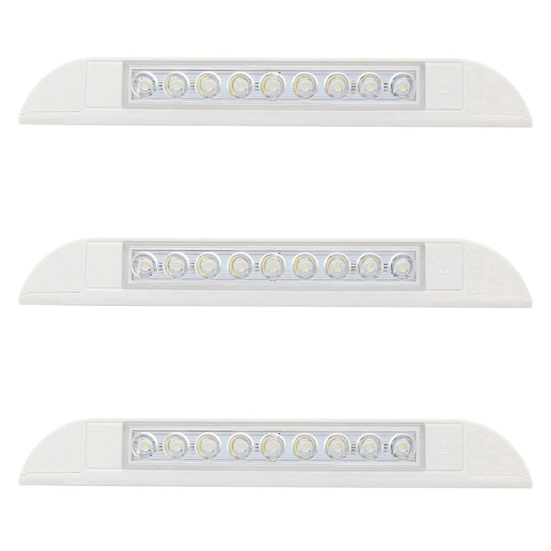 

3X 9 LED Awning Light 12V 24V Waterproof 256mm Exterior Caravan Motorhome Strip Lamp White