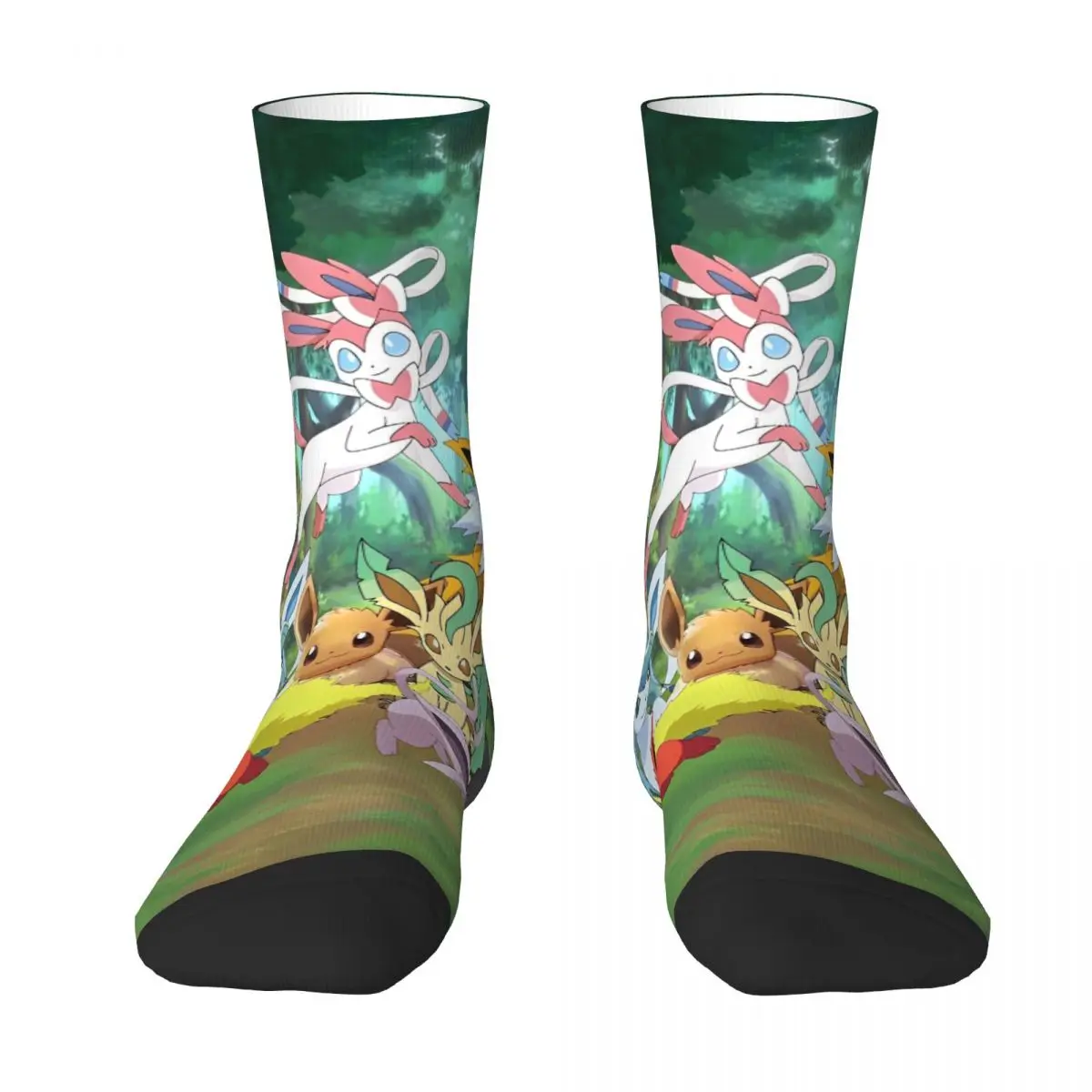 Adults Men Socks Pokemon MINISO Stockings Autumn Casual Soft Socks Graphic Skateboard Non Skid Socks