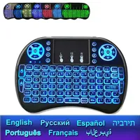 I8 Mini Wireless Keyboard Backlight 7 color 2.4G Touchpad for Android TV Box PC Projector Pad