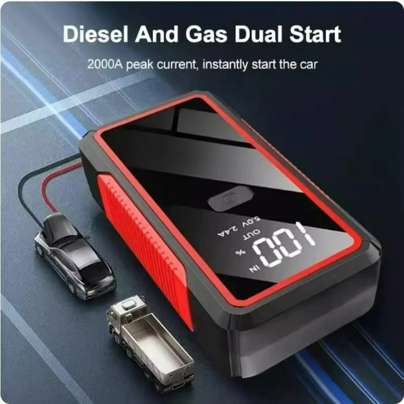 

Car Jump Starter 12V Car Booster Device Power Bank Booster Charger Portable Battery Emergency Starting Device Car Accessories