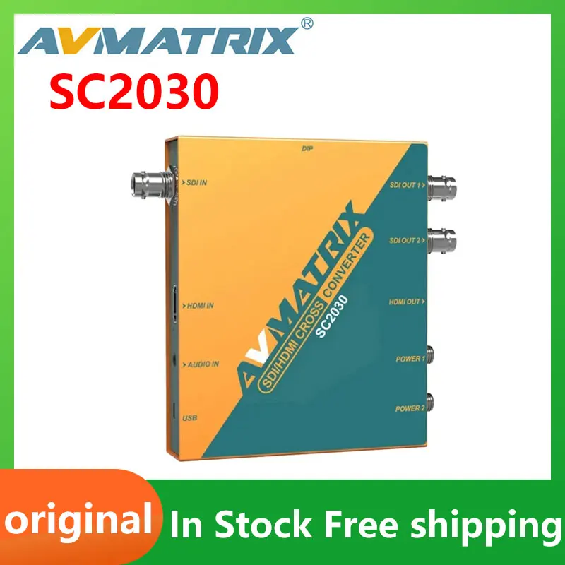 

AVMATRIX SC2030 SDI to HDMI-Compatible Signal Converter, 3G-SDI HDMI-Compatible Scaling Cross Converter for HDMI To SDI