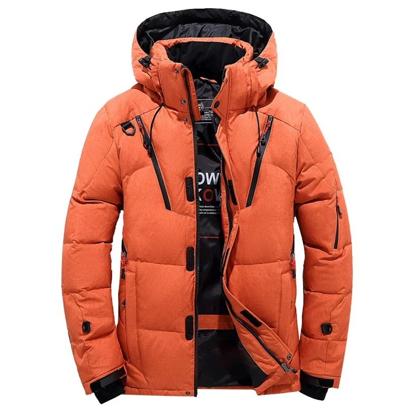 

Men Winter Warm Down Jacket Thick Windproof Snow Windbreaker Parkas Coats Duck Down Hiking Camping Climbing Trekking Jackets