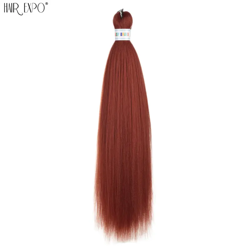 26Inch Easy Braids Hair Synthetic Colourful Pre Stretched Braiding Hair Extensions Jumbo Braids Ombre Yaki Long Straight Hair - Image 49