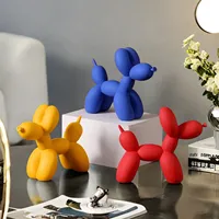 3D Balloon Dog Home Decoration Resin Arts and Crafts TV Cabinet Showroom Decoration Office Desktop Ornament Puppy Fairy Garden