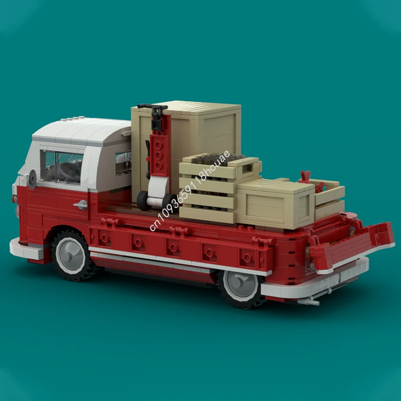 1431 個 MOC 1960 年代コンビピックアップクリエイターエキスパートモデルビルディングブロック子供のおもちゃレンガクリエイティブクラフト建築クリスマスギフト