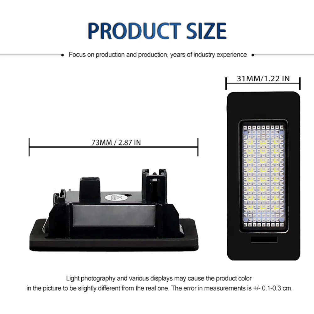2x Canbus LED License Number Plate Light Lamp For SKODA Fabia iii estate, NJ5 2014 2015 2016 2017 2018 2019 2020 2020 2021 2022 view 3