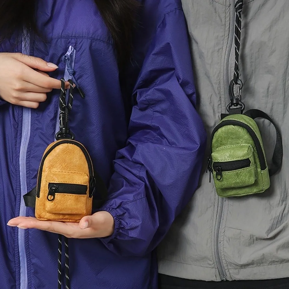 

Waterproof Men Coin Purse Pendant Mountain Keychain Korean Ins Style Small Storage Bag Nylon Lightweight Men Mini Wallet