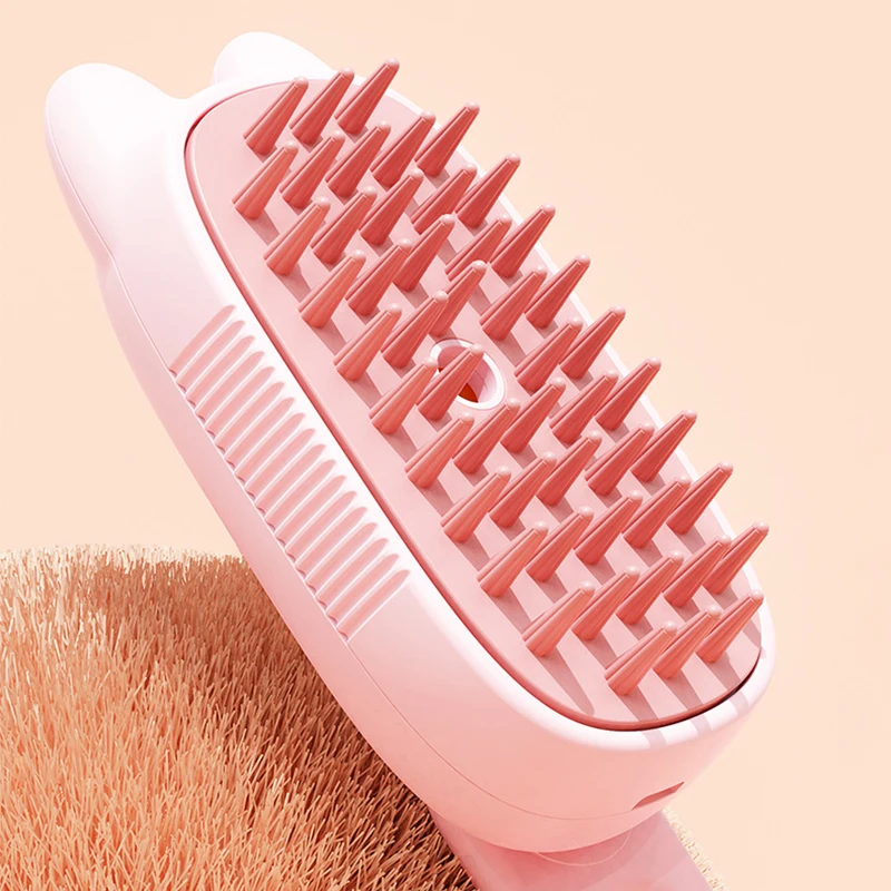 3-in-1 Dog Hair Brush Cat Hair Brush Electric Pet Cleaning Brush Steam Spray Brush Massage Hair Removal Comb Anti Flying Brush