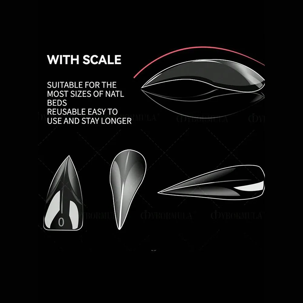 120 ชิ้น 3D โค้ง Stiletto เล็บ Dual รูปแบบ Eagle Claw Hawk Curve เล็บปลอมรูปแบบเต็มรูปแบบเล็บอะคริลิค Art Extension เคล็ดลับแม่พิมพ์