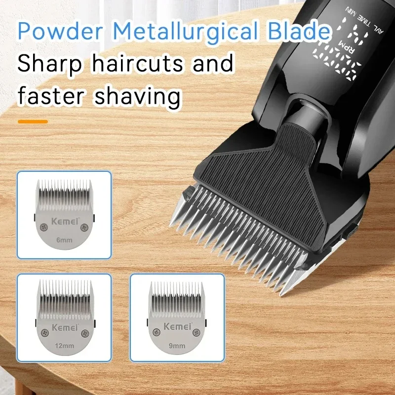 Kemei 1857 Professional Pet Dog Grooming Clipper Electric Rechargeable Cat Hair Shaver Dog Hair Trimmer 10W Animal Hair Clipper gallery 3