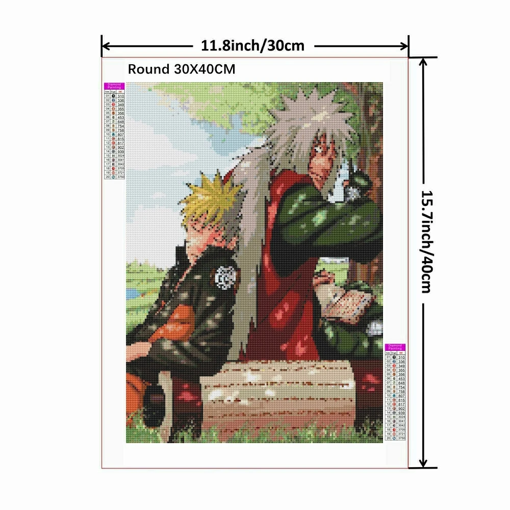 Naruto Shippuden 5D DIY Diamond Painting Japanese Cartoon Cross Stitch Art Mosaic Round Embroidery Home Decor Kids Gift