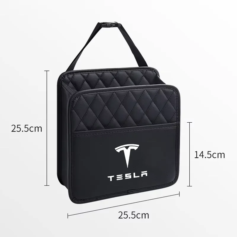 Car Backseat Storage Box Car Organizer Auto Waterproof Phone Pocket For Tesla Model 3 Model X Model S Model Y Accessories