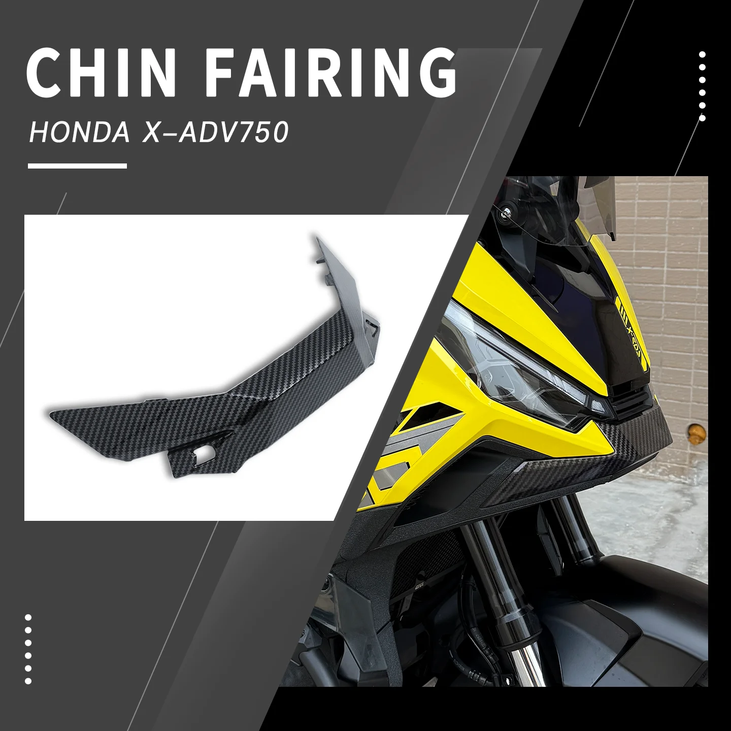

Карбоновый передний обтекатель XADV 750 для мотоцикла Honda X-ADV750, декоративная передняя панель-спойлер, 2025 2026