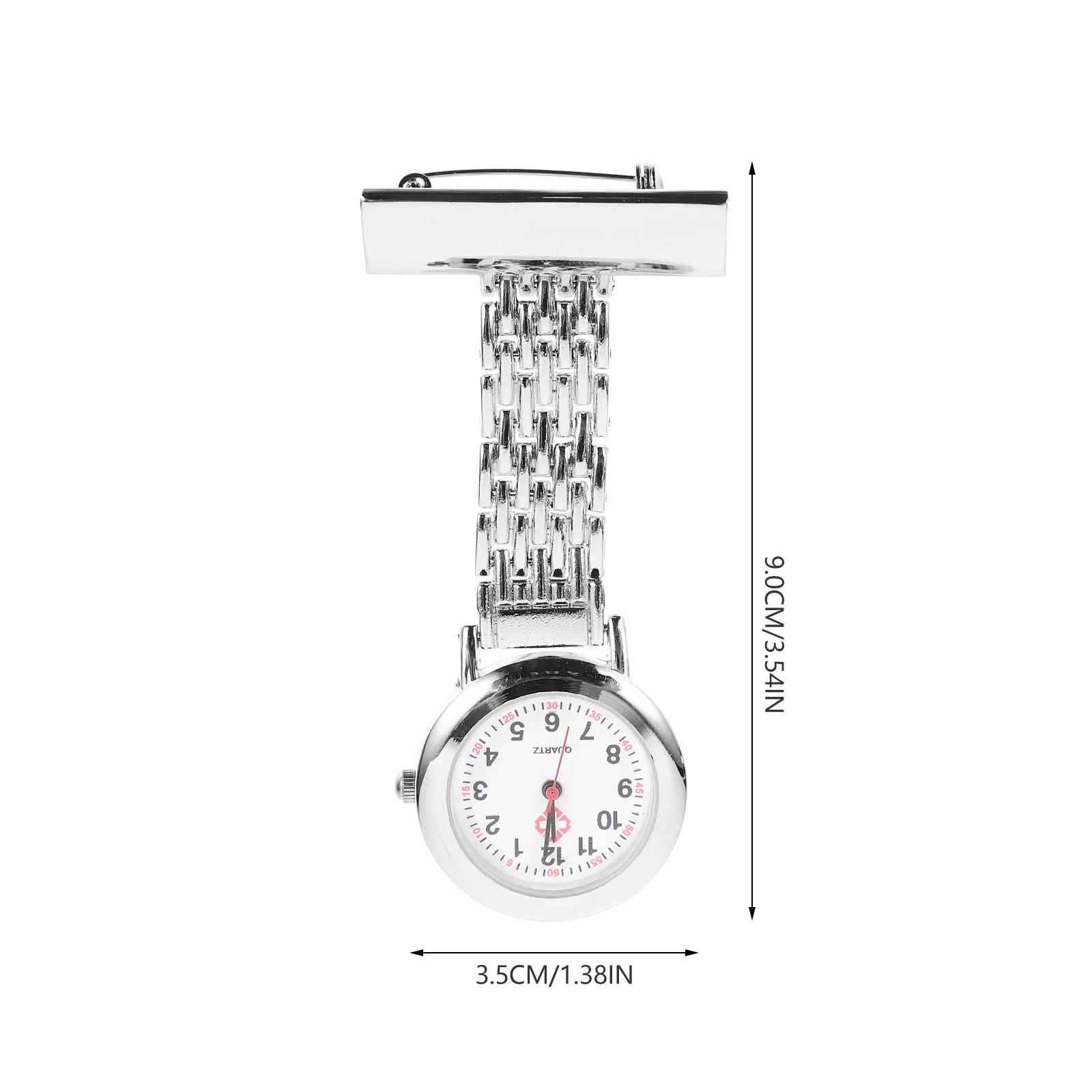 

1pc Medical Pocket Durable Luminous Nursing Timepiece Doctor Pocket Watch Clip-On Design For Doctor Nurse Badge Lapel Use