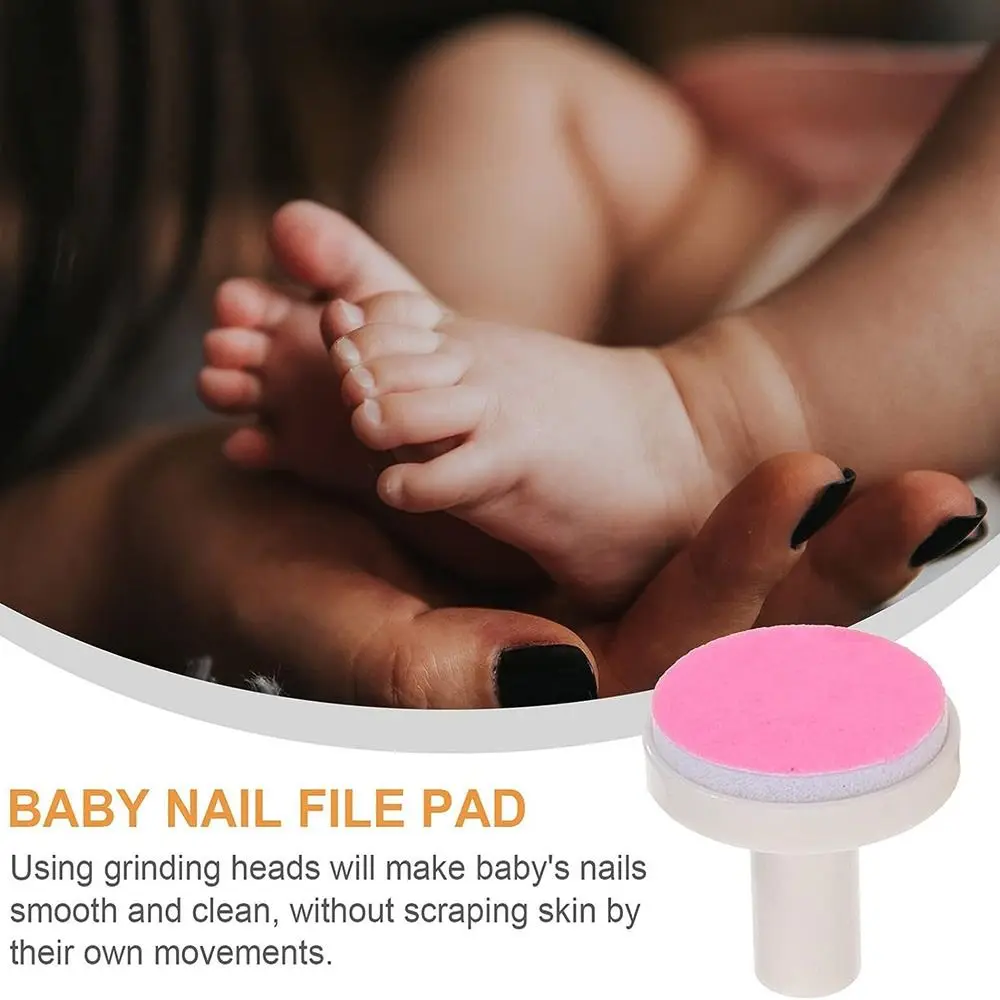

20pcs Durable Abrasive Paper Baby Nail File Pads Trimmer Refill Grinder Nail Trimmer Pads Nail Clipper Nail Grinding Heads Kids