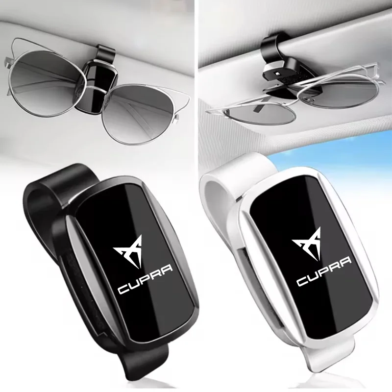 Car Sun Visor Glasses Clip Pressing Switch Eyeglasses Holder For Cupra Formentor Cupra Leon BORN MK3.5 Ateca Mii SC Cupra R