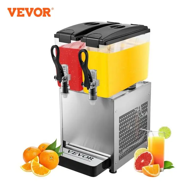 VEVOR 24L 36L 48L Beverage Dispenser Cold/Hot Drink Machine for Juice Milkshake Coffee Soda Commercial Use