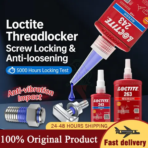 Original Loctite 243 222 242 262 263 271 272 277 290 Threadlocker Anaerobic Glue 50ml Screw Fixer Screw Adhesive