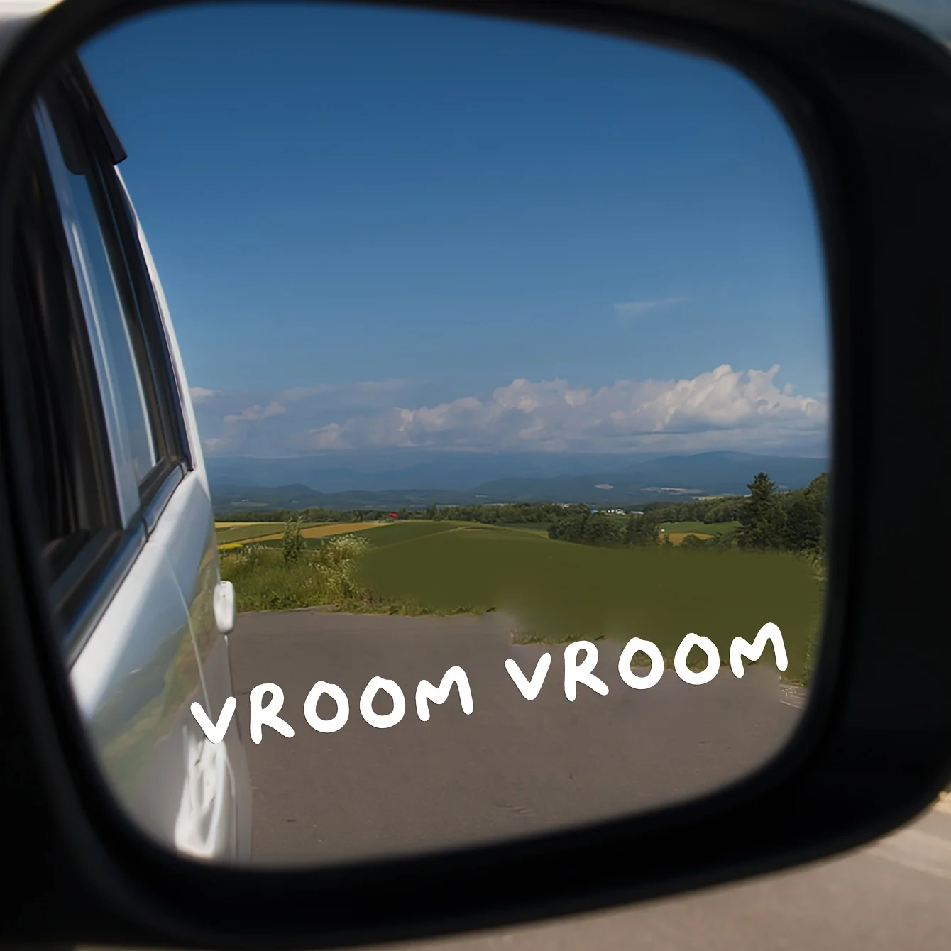 ملصق مرآة السيارة - زخرفة ذاتية اللصق من الفينيل غير اللامع ذاتية اللصق للاستخدام الفردي، مظهر مرآة غير منتظم الشكل للمركبات #5