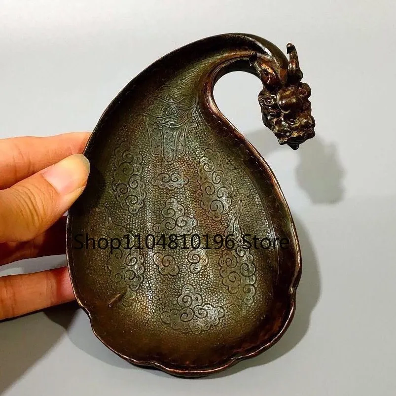 New Zodiac Dragon Ashtray Pen Wash Brass Home Decor Piece