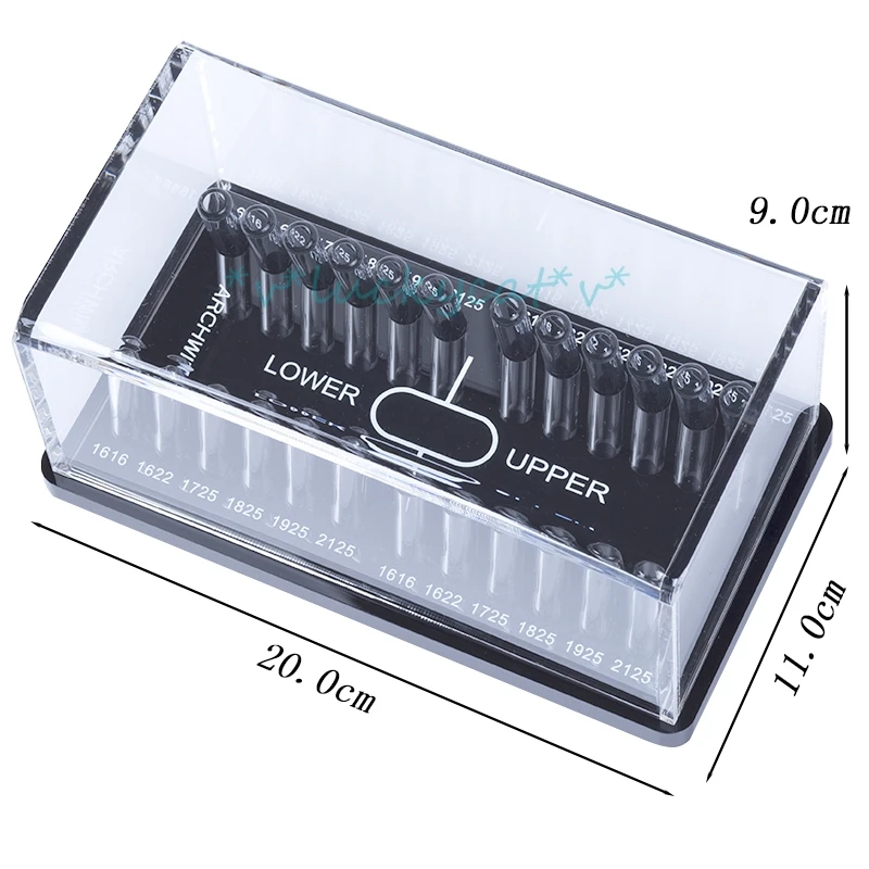 1PC Tandheelkundige Acryl Organizer Houder Voor Orthodontische Ronde/Rechthoekige Boog Draden Case