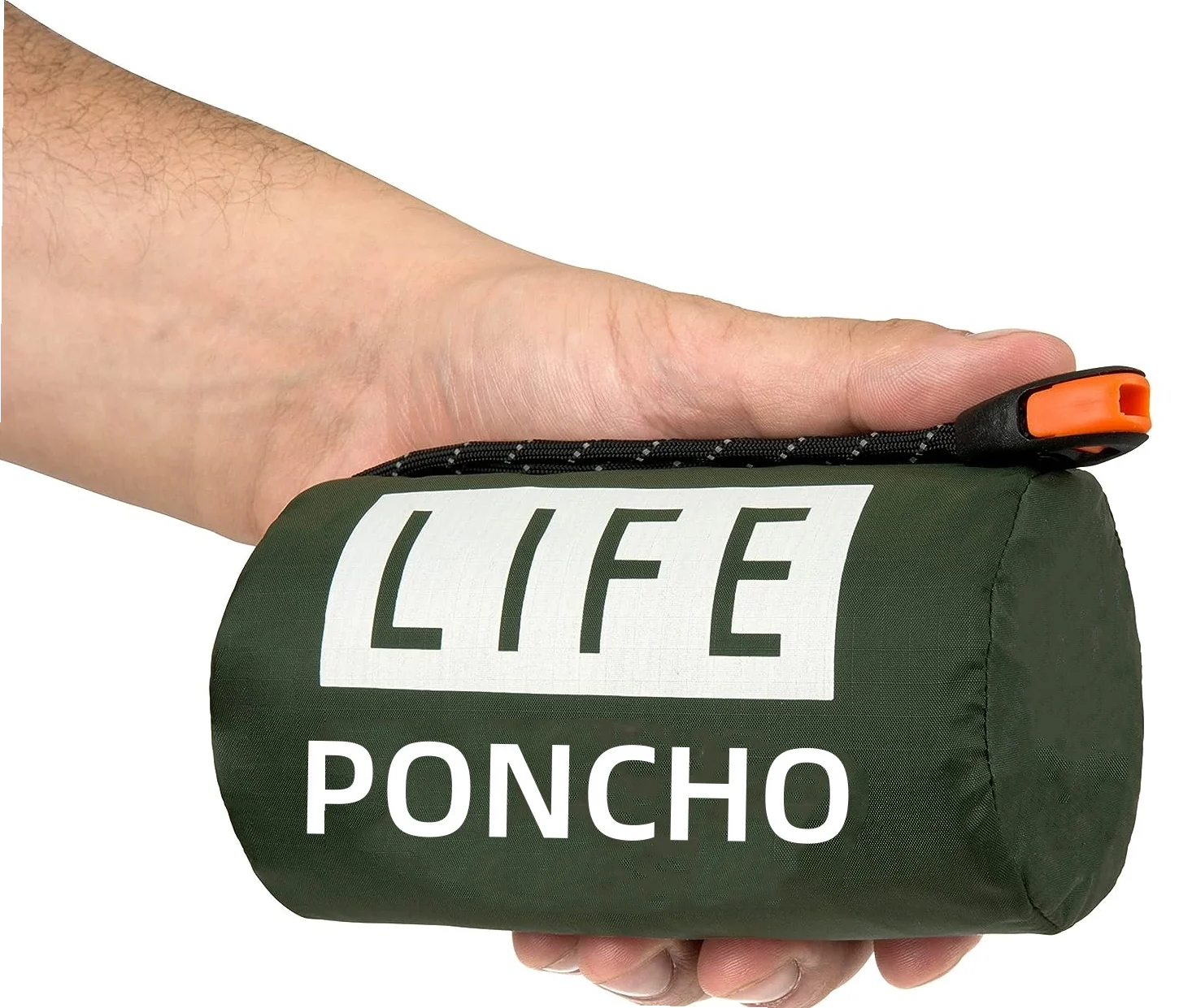 LIFE Poncho Notfall-Überlebens-Regenponcho Thermische Überlebens-Rettungsdecke Regenmantel Wärmereflektierend Wasserdicht für Camping Wandern