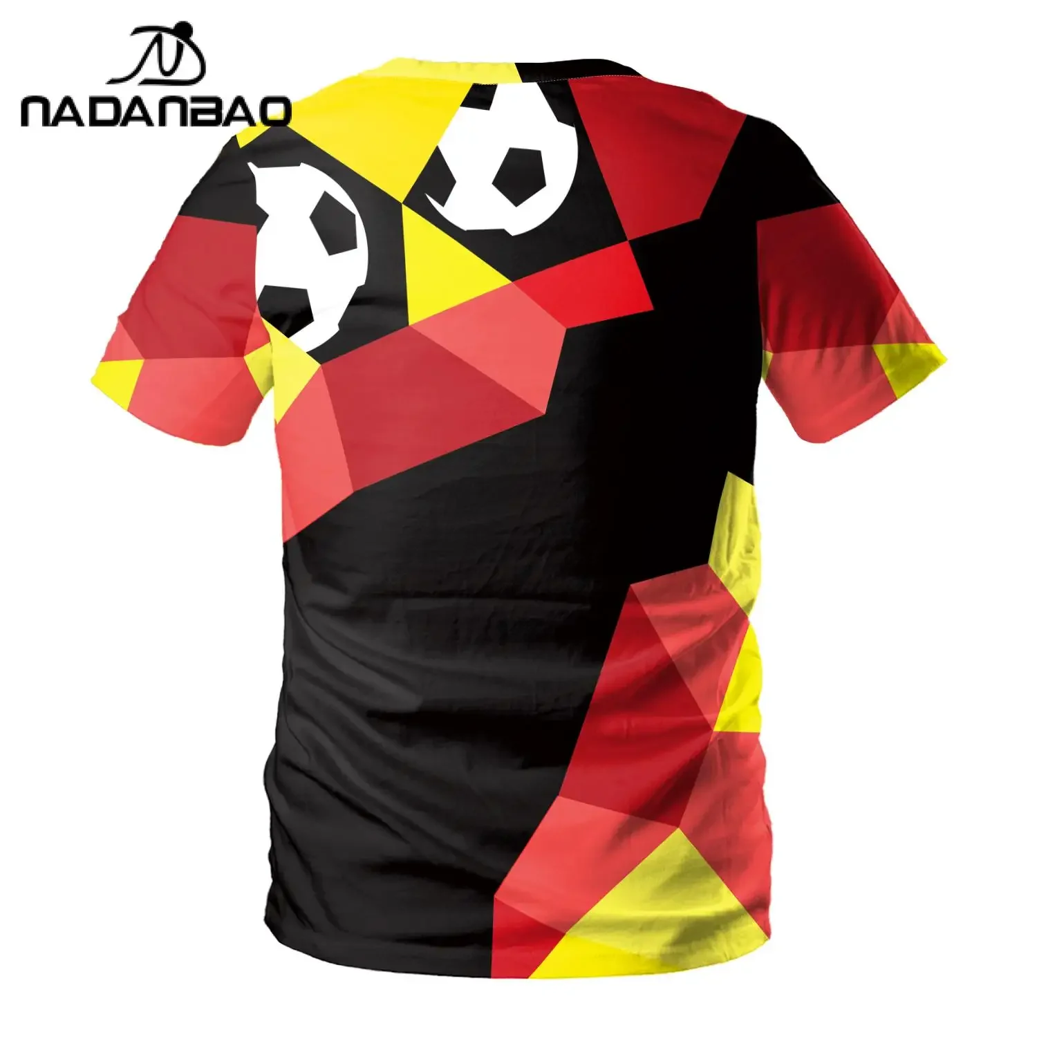 NADANBAO Summer T-shirt Men's 2025 3D Belgium Team Football T-Shirts O-Neck Short Sleeve Casual Breathable Soccer Jersey Top - view 2