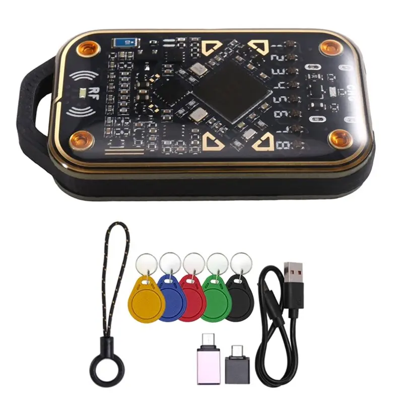 B63B-Chameleon V3.0 RFID Smart Chip Emulator+ 5XUID Keychain Smart Card Reader Read Write ID IC Smart Card Tag Copyer Copier