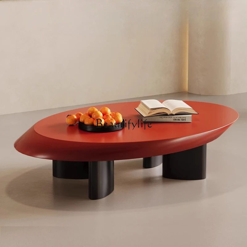 

Oval coffee table living room household small apartment simple modern Internet celebrity small table